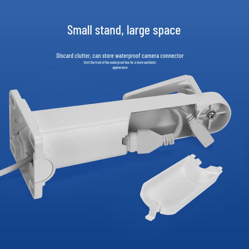 Aluminum Alloy Hidden Cable Outdoor Camera Bracket 180B - Universal Fit for Hikvision/Dahua