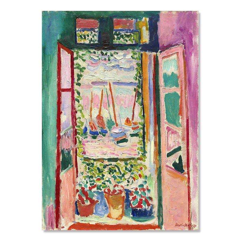 Matisse Retro-Poster und Drucke, abstrakte Landschaft, Wandkunst, Vintage-Leinwandgemälde, Wandbilder für Wohnzimmer, Heimdekoration