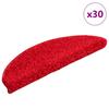 Step Mats 30 pcs. 56 x 17 x 3 cm Red Semi Circular