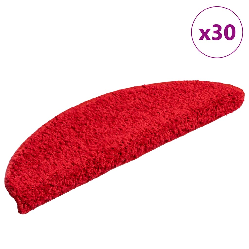 Step Mats 30 pcs. 56 x 17 x 3 cm Red Semi Circular