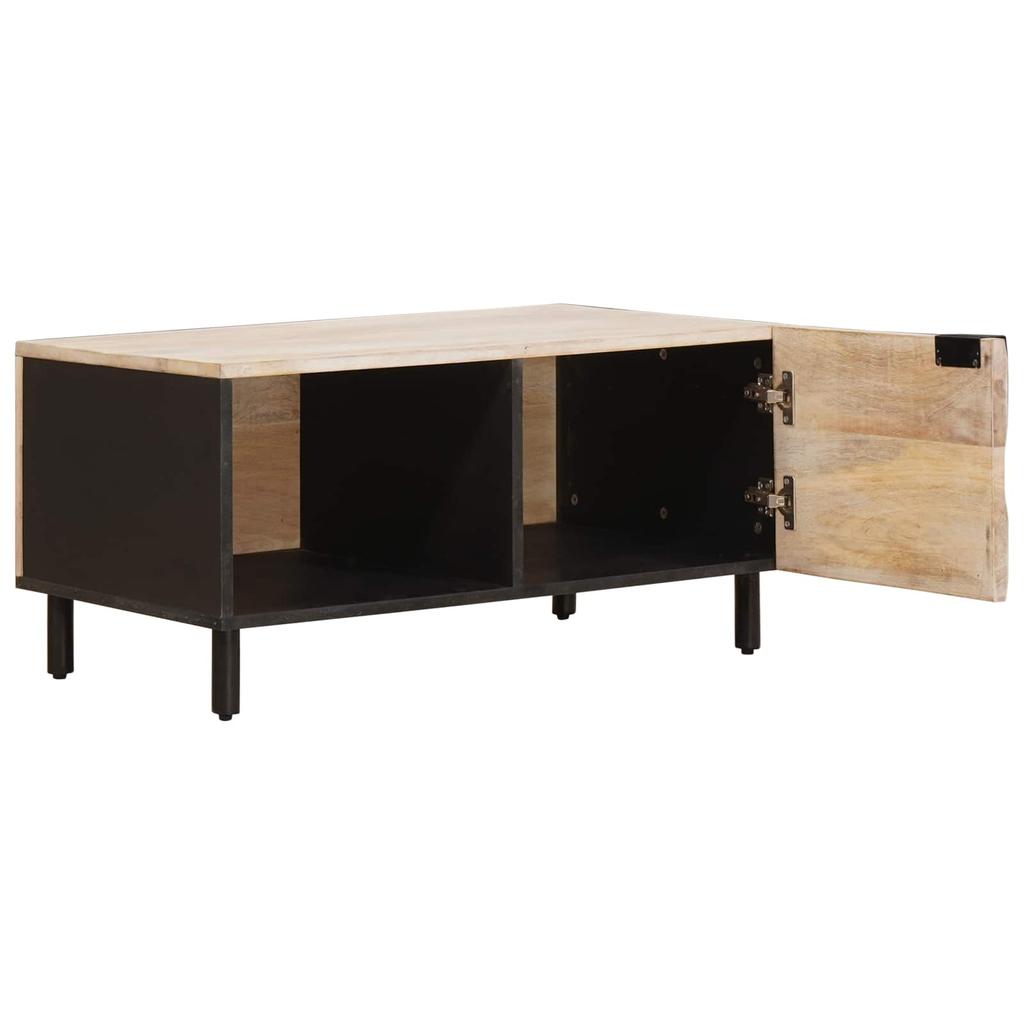 White Coffee Table 80 x 50 x 40 cm Solid Mango Wood