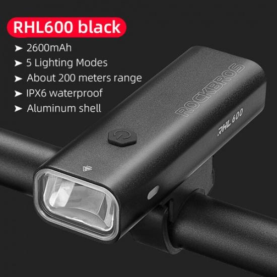 ROCKBROS Велосипедный фонарь USB-перезаряжаемый Передний свет для горного и шоссейного велосипеда Ночной светодиодный