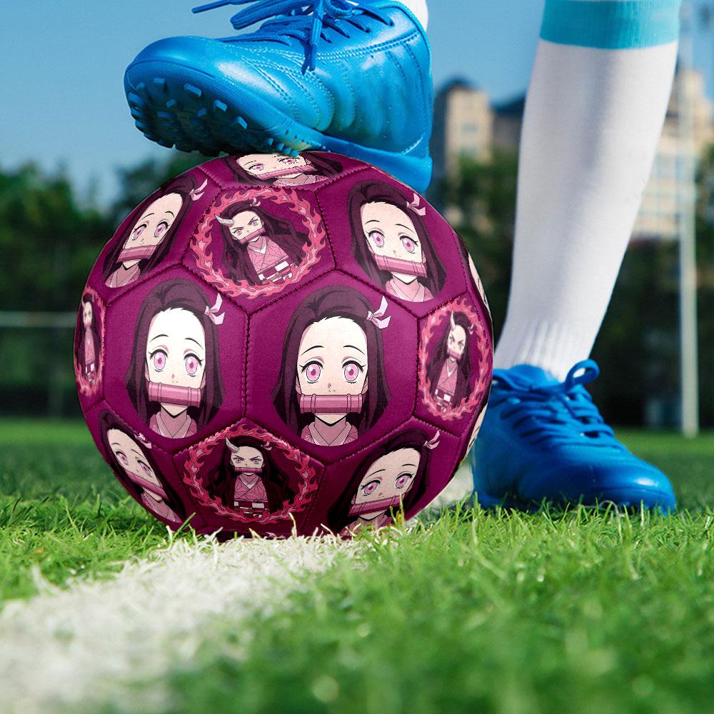 1pc Demon Slayer Kimetsu no Yaiba Soccer Ball Size 5 Indoor Soccer Ball Fashion Colorful Backyard Game - Great For Sports Fans Gift HE18