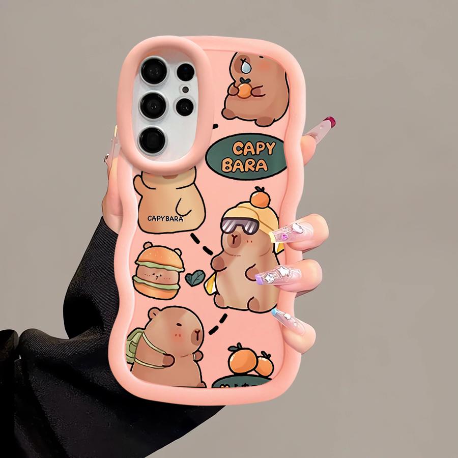 Capybara Cartoon Soft Phone Cover Case for Samsung Galaxy S24 S20 FE S23 Plus S22 Ultra A25 S21 S25 A26 A34 A24 A54 A36 A55 A35