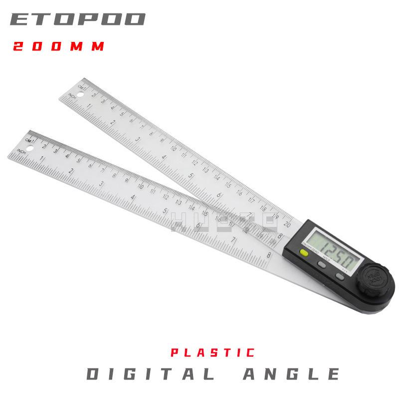 Цифровой угломер ETOPOO 360°: Многофункциональная угловая линейка из нержавеющей стали для деревообработки