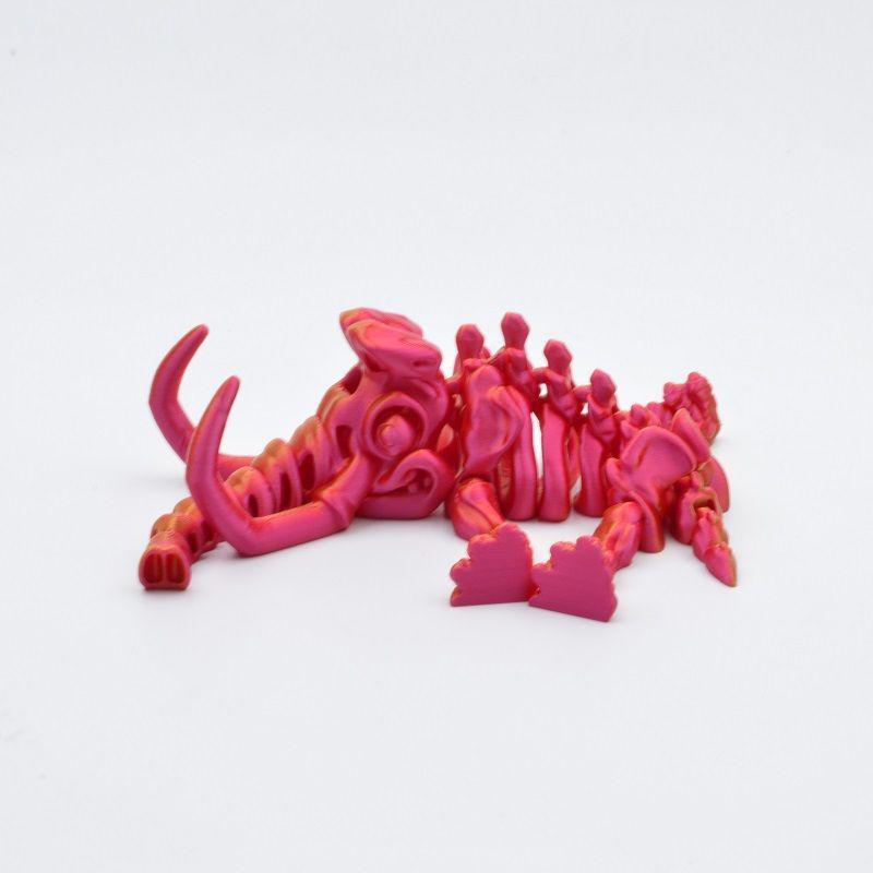 3D Printed Adorable Movable Mammoth Cartoon Skeleton Toy