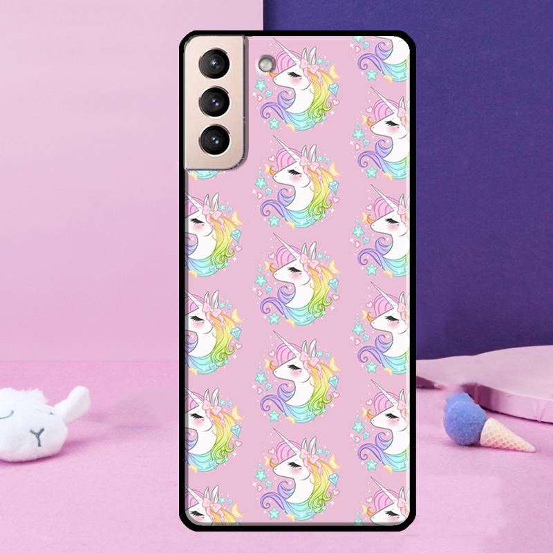Cute Rainbow Unicorn Phone Case For Samsung Galaxy S25 Ultra S24 S23 Ultra S9 S10 S20 S21 S22 Plus S24 FE Cover