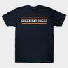 Men Black Print T-shirt Chicago Bears &Quot;Green Bay Sucks&Quot; M10633 No-Cut Transfer Paper Print Cotton Tshirt