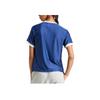 adidas Originals Striped Logo Print Crew Neck Loose Fit T-Shirt Women Tops Navy IR7466