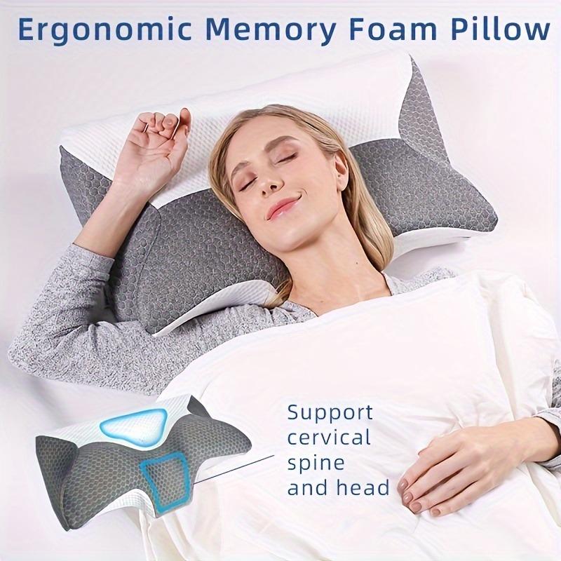 1 Pack Neck Pillow Orthopedic To Help Sleep And Protect The Neck High Elastic Soft Washable Pillows Bedding For Hotel Home