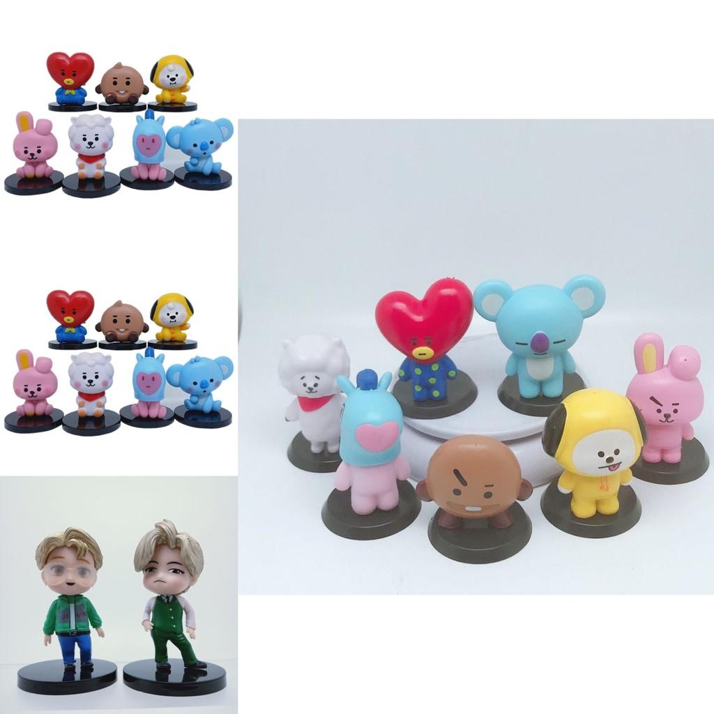 Exquisite 7pcs Set Of Kpop Bangtan Boys Star Figure Dolls For Unique Decor