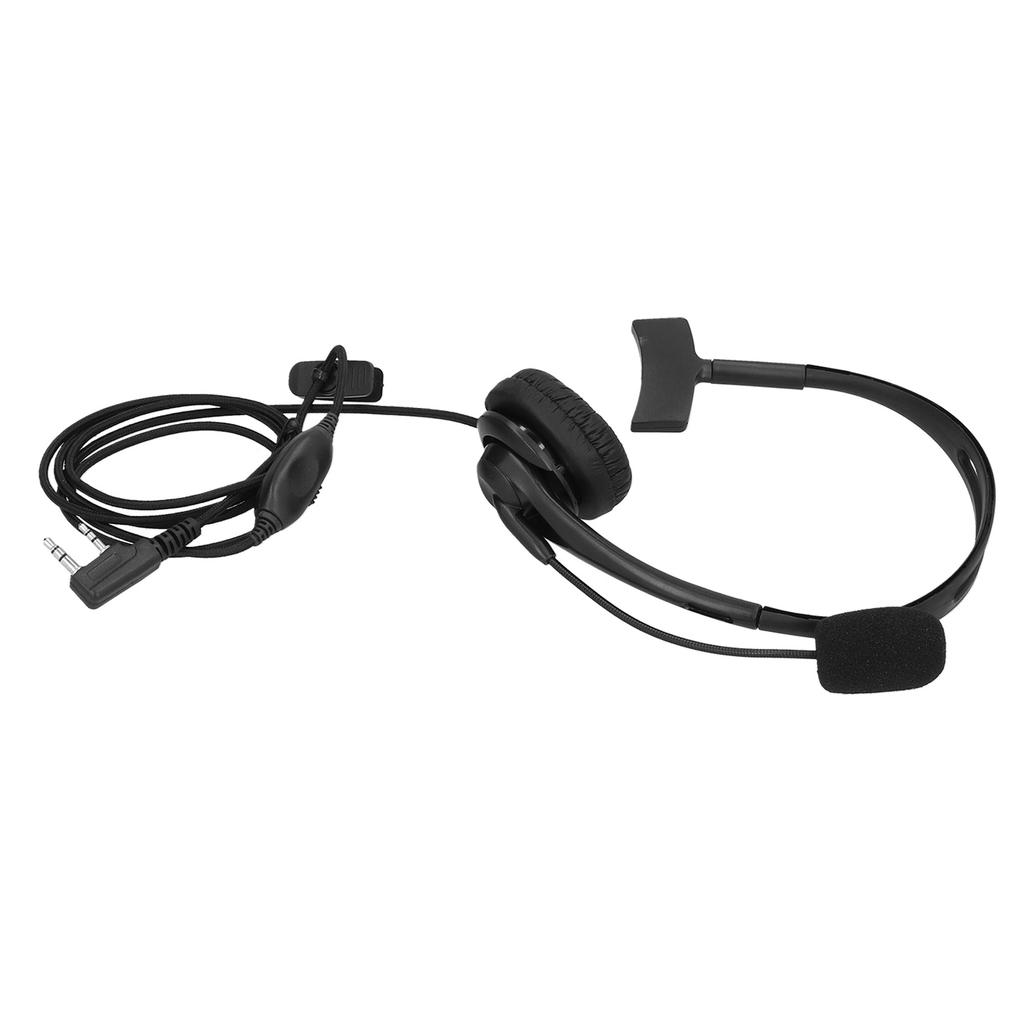 KHead Walkie Talkie Headsett med Mikrofon for VOX-funksjon Enkeltsidig for Kenwood KPG27D THD7