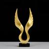 European Eagle/Angel Wing Statue Sculpture Figurine Resin Dapeng Spreading Collection Miniature for TV Cabinet Home Decoration