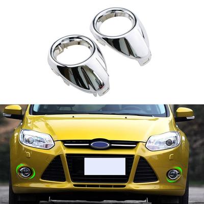 Color My Life 2 Teile/satz ABS Chrom Auto Nebelscheinwerfer Abdeckungen Kopf Nebelscheinwerfer Abdeckung für Ford Focus 3 MK3 2012–2015