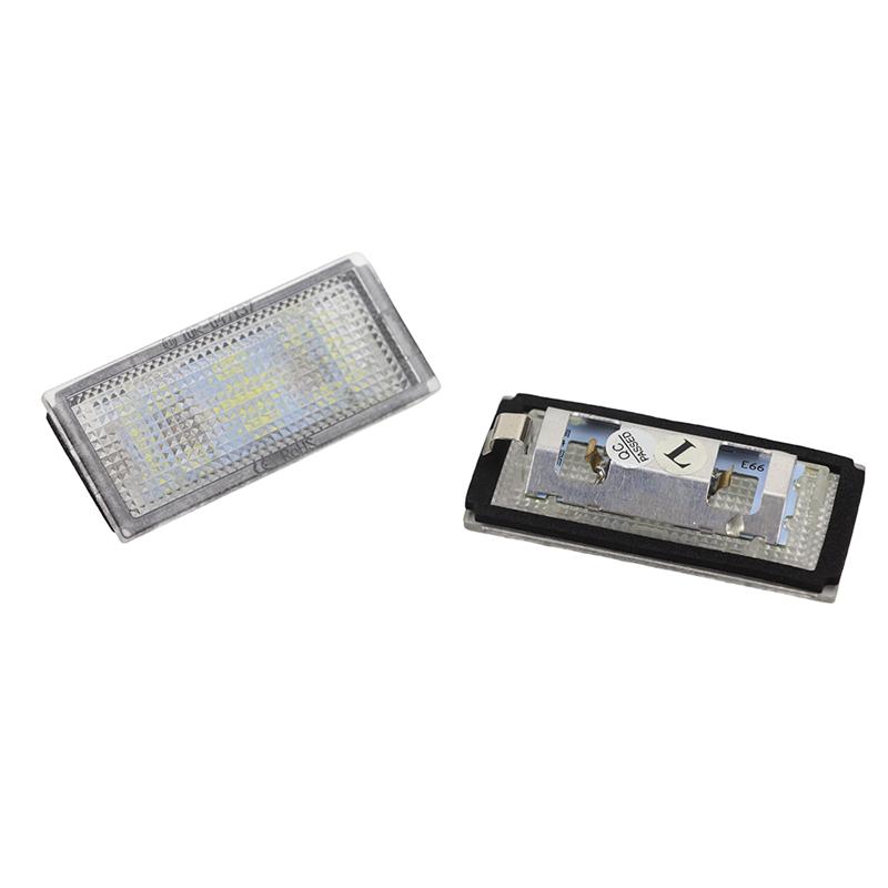 2PCS LED Car License Number Plate Light For BMW 7 Series E65 E66 2006-2008 Facelift Only Lamp White Bulbs License Plate Lights