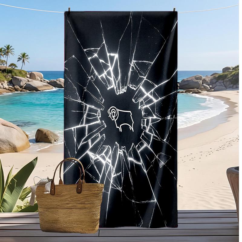 Toalla de Playa con Estampado de Fútbol del Derby County, Toalla Grande Suave de Secado Rápido para Playa, Camping, Natación