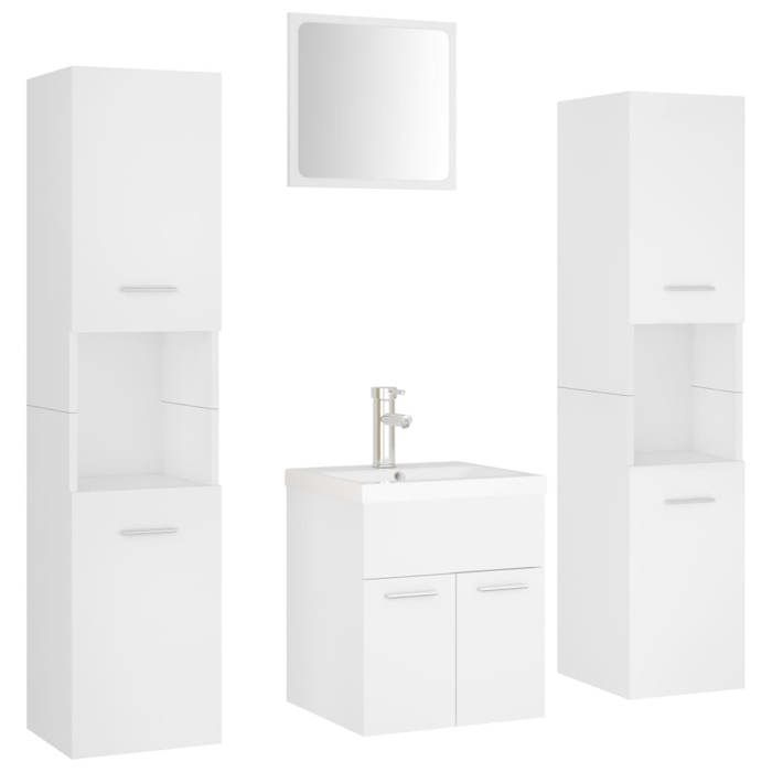 VidaXL Armoire d'Evier avec Lavabo Intégré Placard de Salle de Bain Meuble de Rangement Armoire de Rangement Toilette 3071486