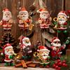 Santa Claus Christmas Ornaments 2D Flat Acrylic Hanging Ornament for Xmas