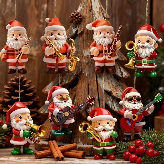 Weihnachtsmann Weihnachtsanhänger 2D Flacher Acryl-Hängeanhänger für Weihnachten