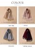 Women's 100% Pure Cashmere Scarf, New Solid Color, Wavy Pattern, Double-Sided Knit, Versatile, Warm Neck Gaiter