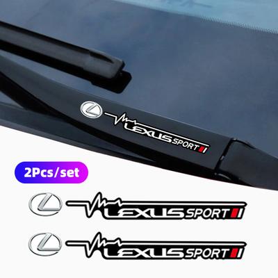 2 Pièces Autocollant Essuie-Glace de Voiture Autocollant de Fenêtre de Carrosserie Auto Accessoires Pour F-SPORT ES RX NX LS UX LM LX GX LC RZ IS CT GS RC HS SC TX