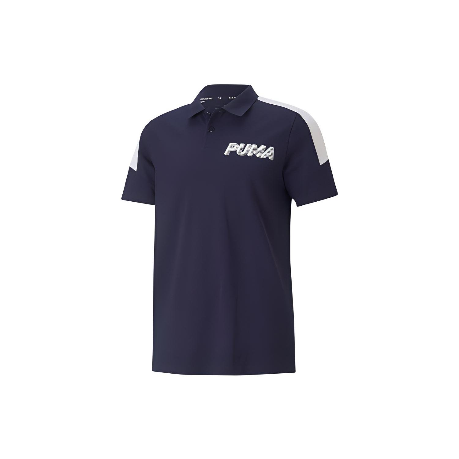 PUMA Modern Sports Logo Polo T-Shirt Navy Men s 845913-06 S