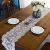 Embroidered Lace Table with Plant Patterns for Cabinet Decoration