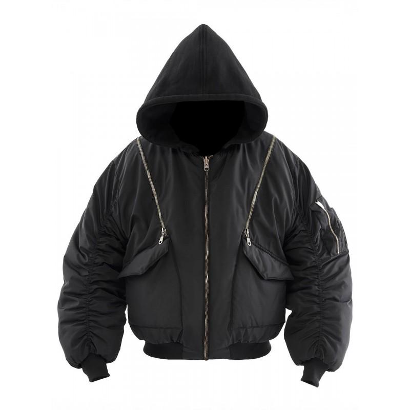 Womens Oversized Hooded Puffer Jacket With