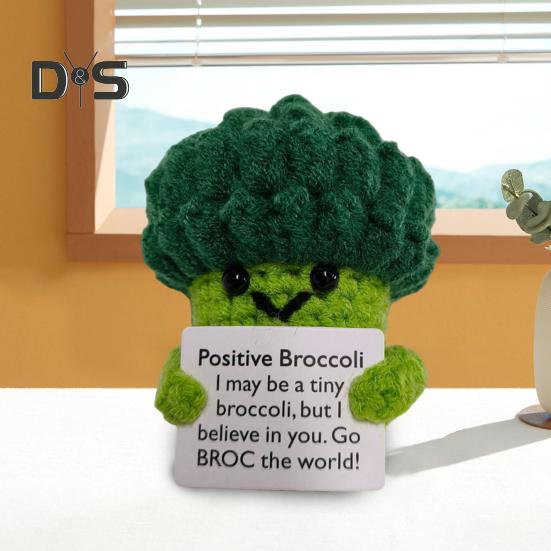 Poupée Tricotée Avocat Positive Avec Carte D'Encouragement - 7x5.5cm, Cadeau Émotionnel