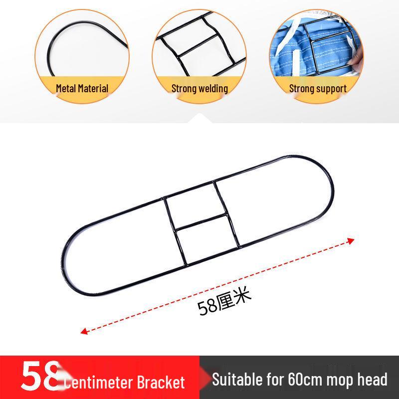 Thickened Rotating Mop Handle with Iron Frame