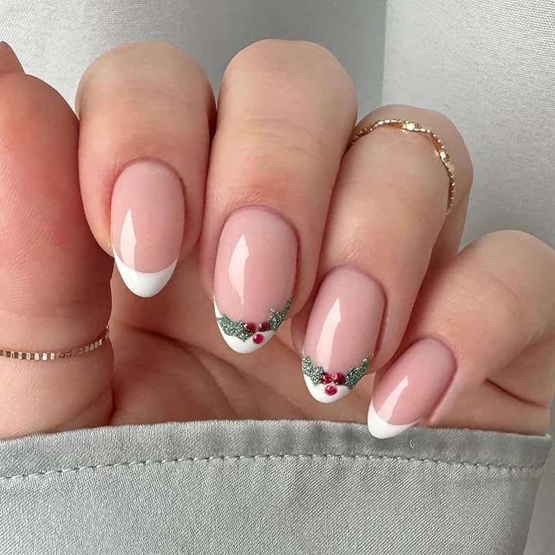 30Pcs Thanksgiving Press on Nails Short Round Shape French Tip Fake Nails with Pumpkin Pie Designs Full Cover Fall Acrylic Nails Thanksgiving Turkey