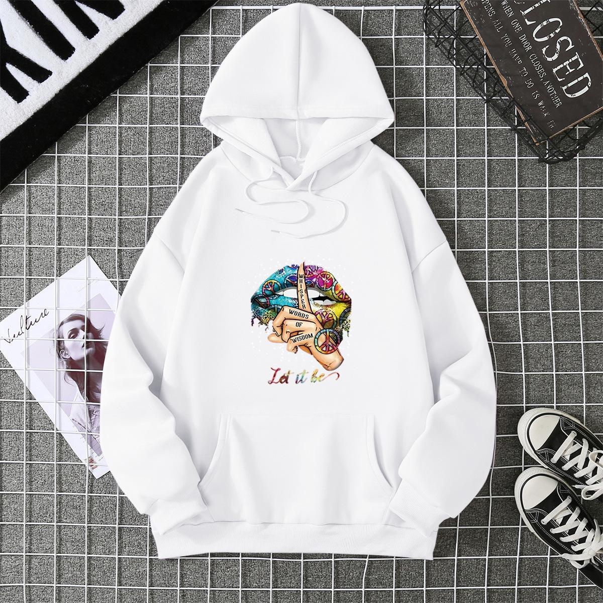 

Casual top pullover trendy long-sleeved sweatshirt sweater women s bottoming shirt jacket S