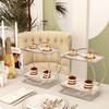 European 2-Layer Cake Stand Dessert Table Dim Sum Rack Fruit Pastry Display Tray Snack Tray Wedding Birthday Party Cake Tools