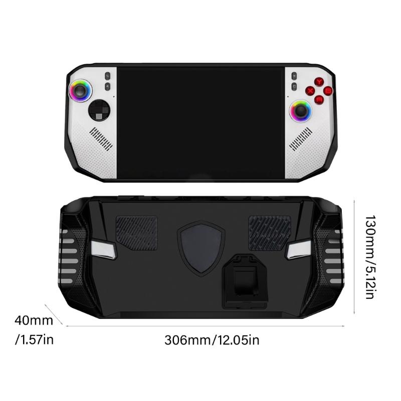 TPU-Schutzhülle mit integriertem verstellbarem Ständer und Kühlöffnungen für Claw 8 Ryzen Edition Gaming-Handheld-Geräte