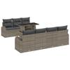 VidaXL Ensemble de canapé de jardin de 8 pièces avec coussins gris en poly rattan 3348585
