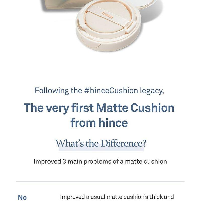 hince - Second Skin Mesh Matte Cushion - 4 Colors