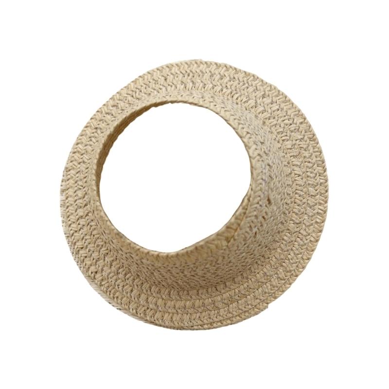 Elegant Woven Doll Accessory 17Cm Open Top Summer Hat Portable For Fashionable Outfit Pairing