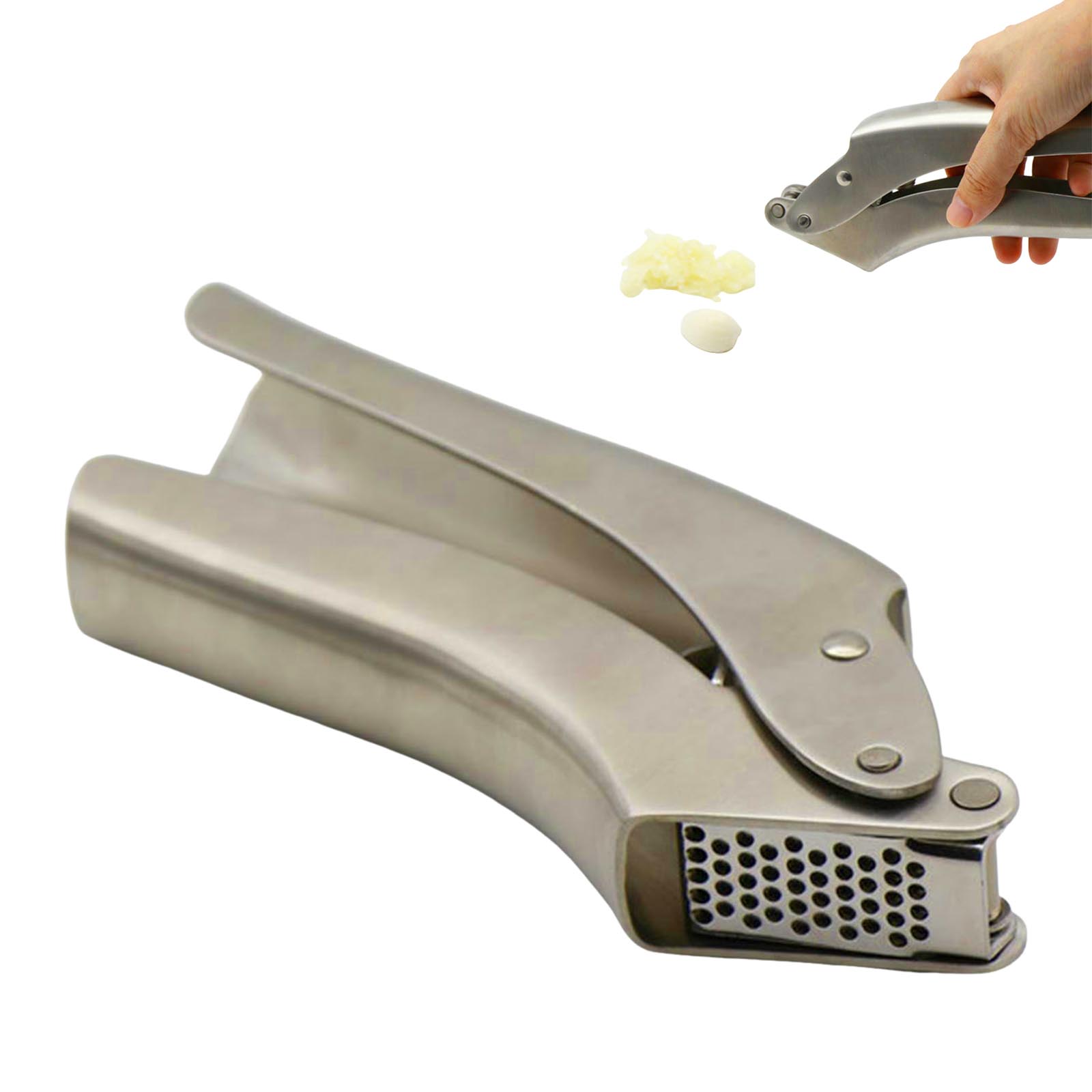 Stainless Steel Garlic Manual Garlic Mashing Machine Garlic Peeler Garlic Puree Machine Kitchen Stainless Steel Can Crusher серебряный