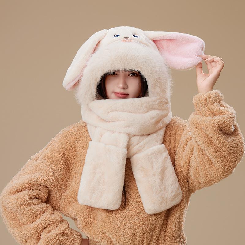 Zootopia Judy Rabbit Winter Warm 3-Piece Set: Plush Hat, Scarf, and Gloves