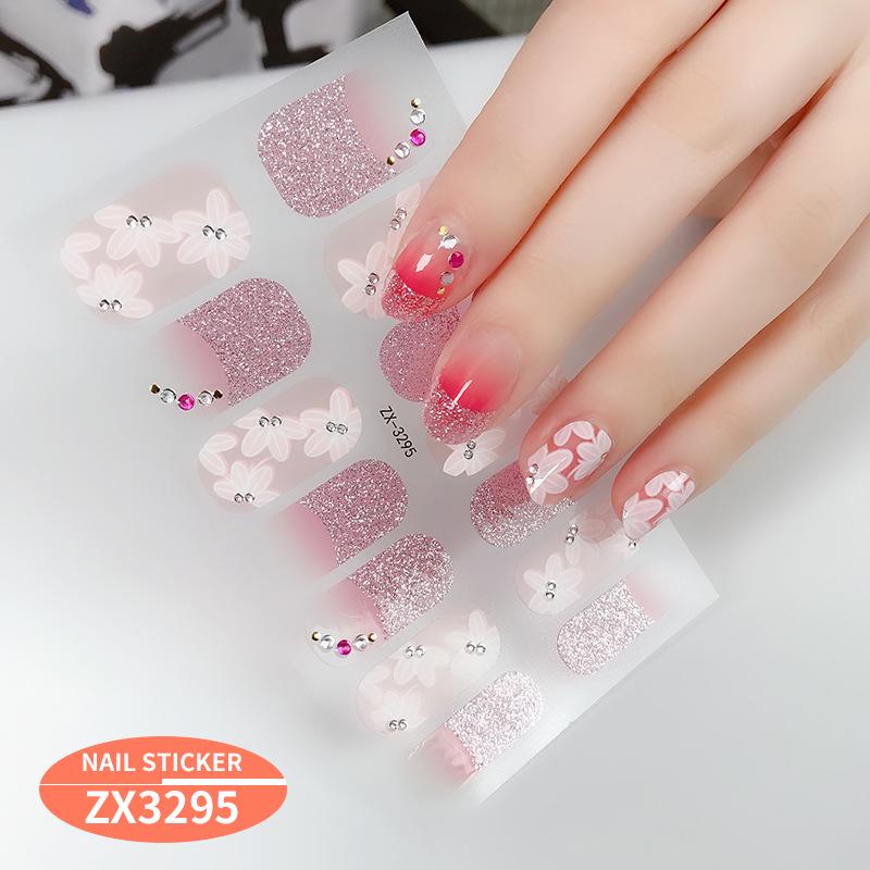 ZX 3D Gel Nail Polish Stickers: Easy-to-Use, Safe, and Healthy Imitation Diamond Adhesive for Stunning Nail Art.