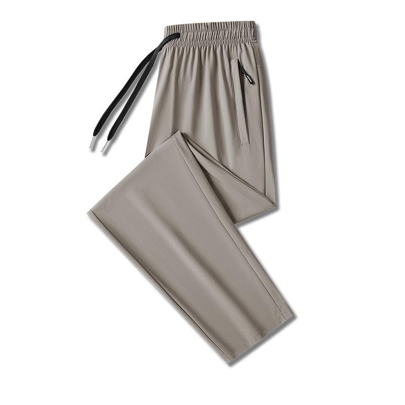 Quick Drying Ice Silk Pants for Men, Summer Thin Casual Pants for Men, Men's Pants Straight Pants