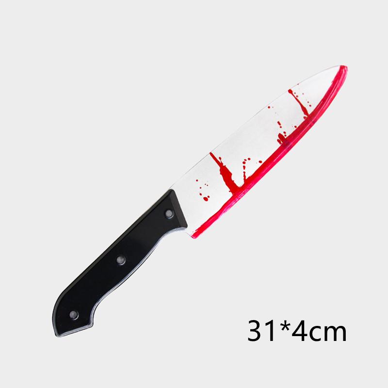 Halloween Bloody Knife Prop - Realistic Fake Plastic Knife For Horror Costumes, Scary Party Accessories & Haunted House Decor