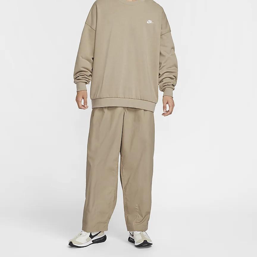 Nike Club Versatile Comfortable Loose Breathable Lace-Up Mid-Rise Lantern Casual Pants Men Pants Khaki HJ1974-247