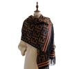 Letter scarf women's winter new versatile student couple warm imitation cashmere scarf
