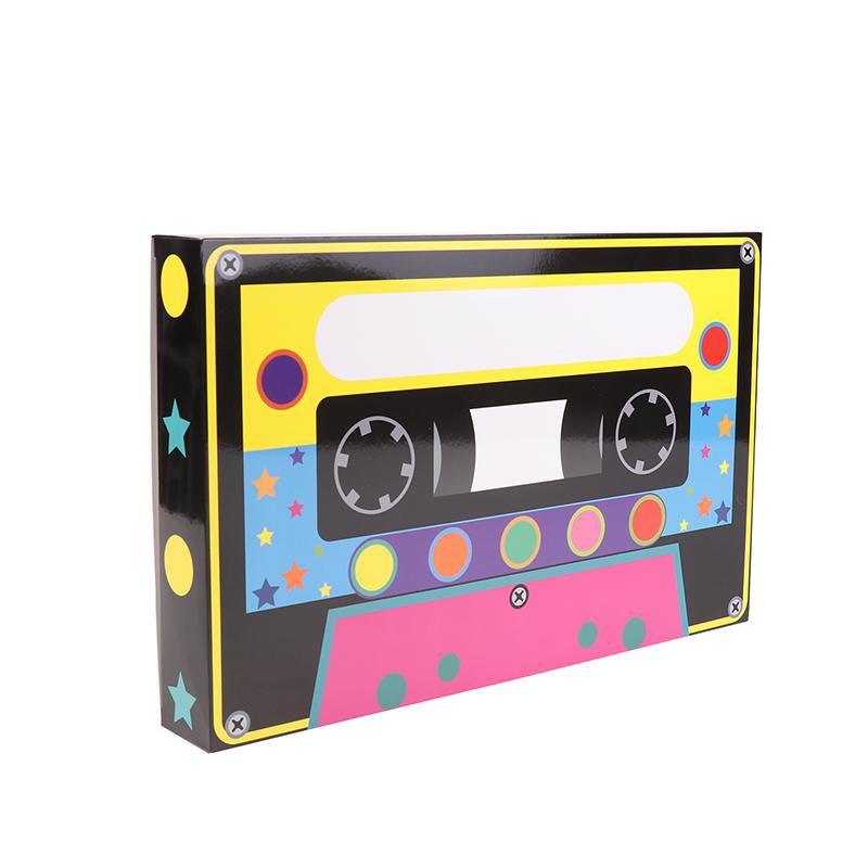 2Pcs 80S 90S Party Favor Boxes Large Cassette Player Party Treat Boxes Boom Cassette Tape Hip Hop Decor For Retro 1980S 1990S Th