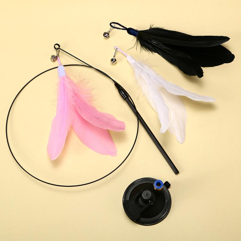 Cat Toys, Strong Suction Cups, Cat Teasing Sticks, Long Poles, Self-hi
