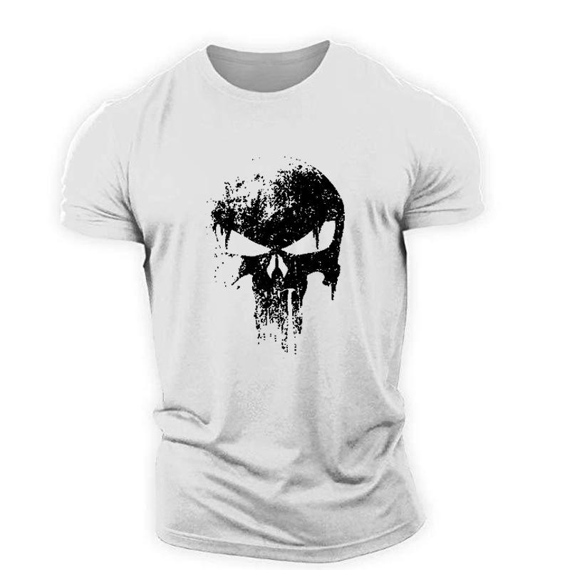 Summer Sports Loose Large Size Cotton Short Sleeve Men'S Training Running Muscle Simple Casual Fitness Short Sleeve T-Shirt