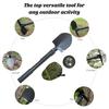 1 Set Military Folding Shovel with Tactical Carry Case Replacement Folding Pick Portable Camping Shovel Metal Entrenching Tool Tactical