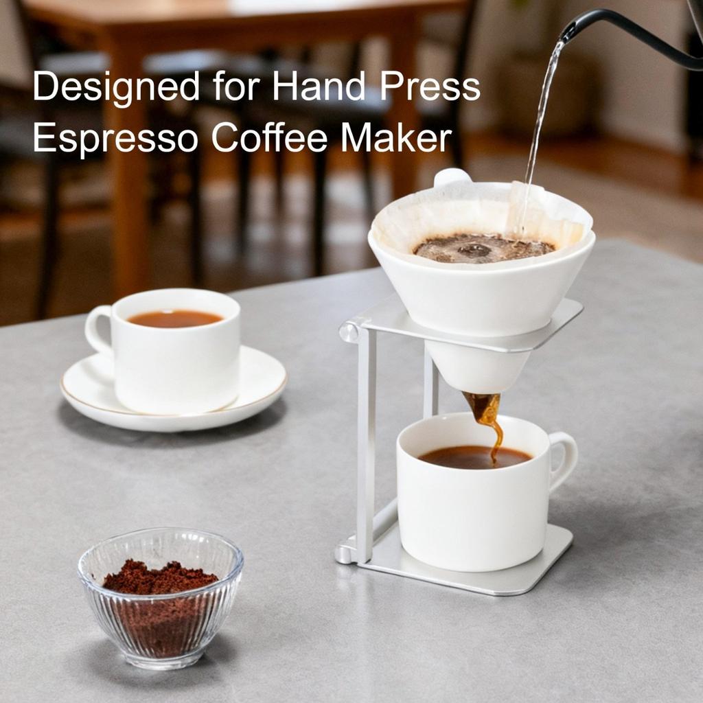Metal Coffee Brewing Stand, Portable, for Office and Home Use, Camping, Stable Base, Coffee Brewing Accessory