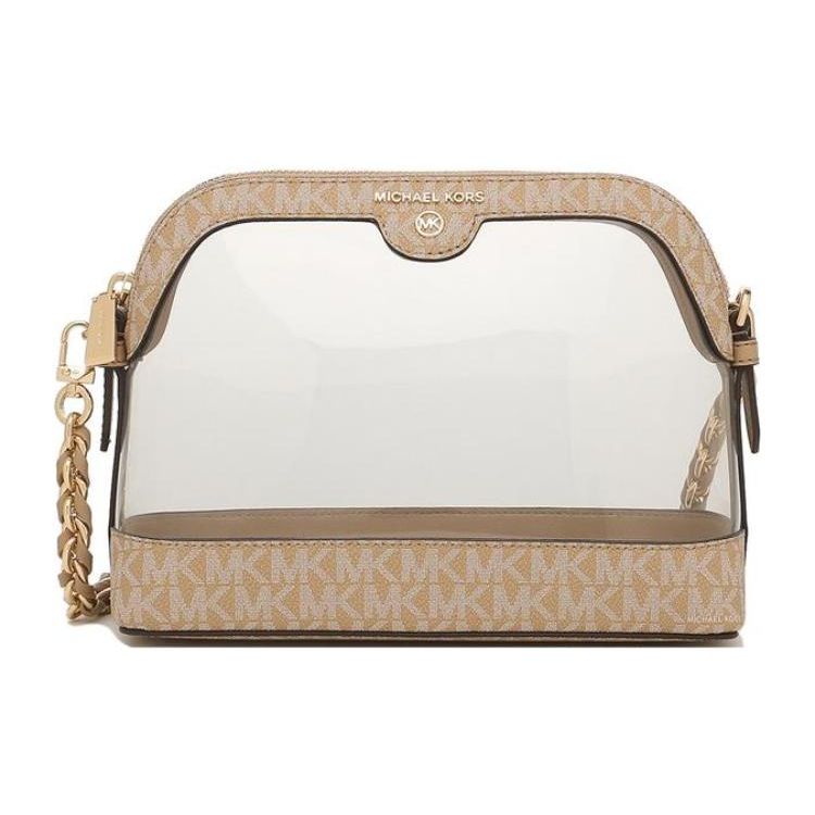 

Michael Kors Mk Jet Set Classic Monogram Zip Closure Transparent Shell Bag Crossbody Shoulder Bag Women bags Camel 32T1GT9C3P-222 Basic Set (Bag+Dust Bag)
